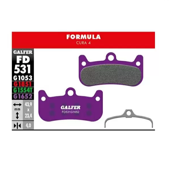 Totas de freno orgánicas Galfer FD531G1652 Formula Cure 4