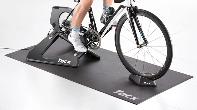 Tacx mat rolled up for smart trainers