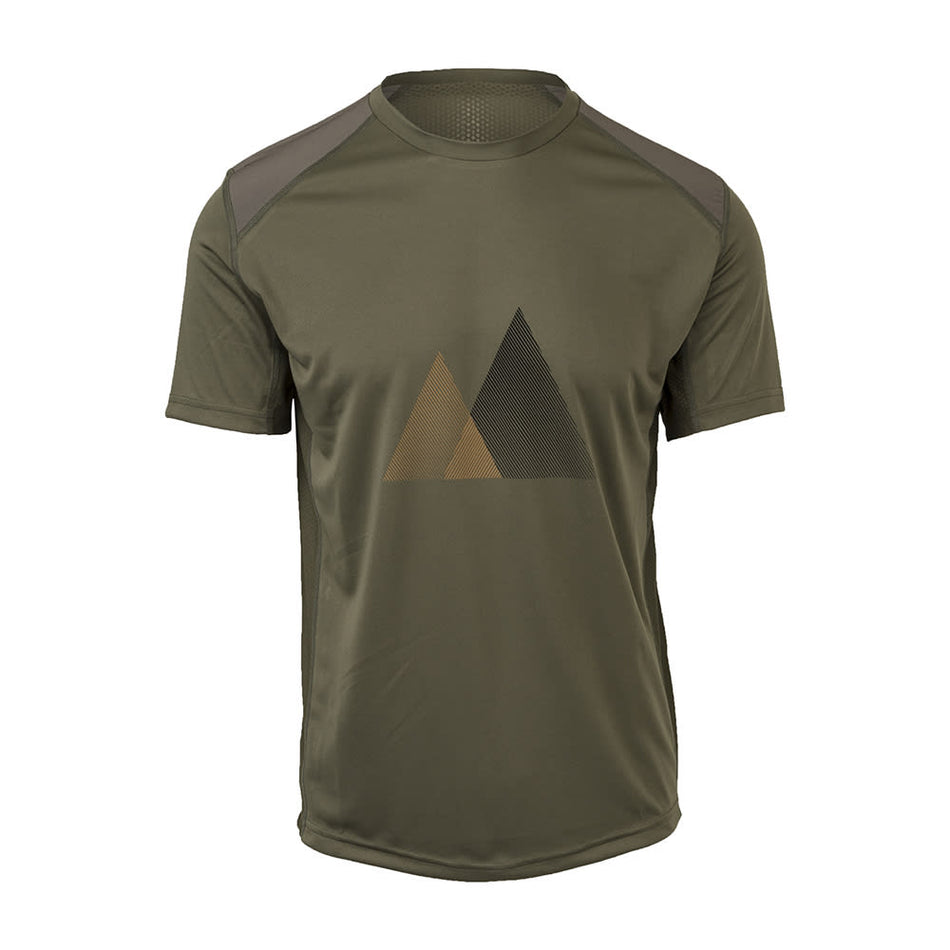 MTB Sport Shirt Herren Army Grün - Kurzarm