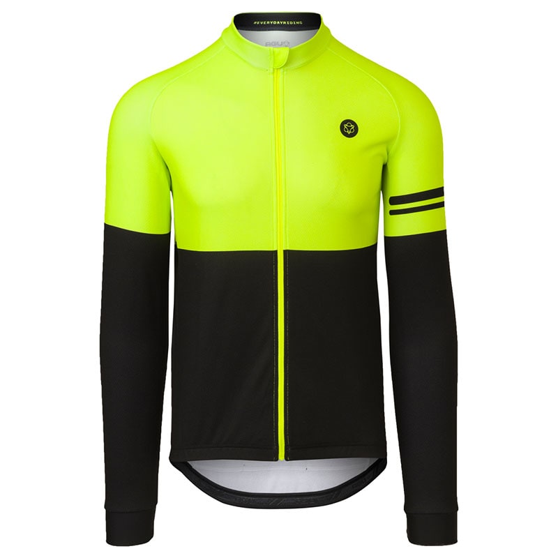 DUO Mid Season Shirt Men Fluorescent Yellow/Black - Long Sleeves