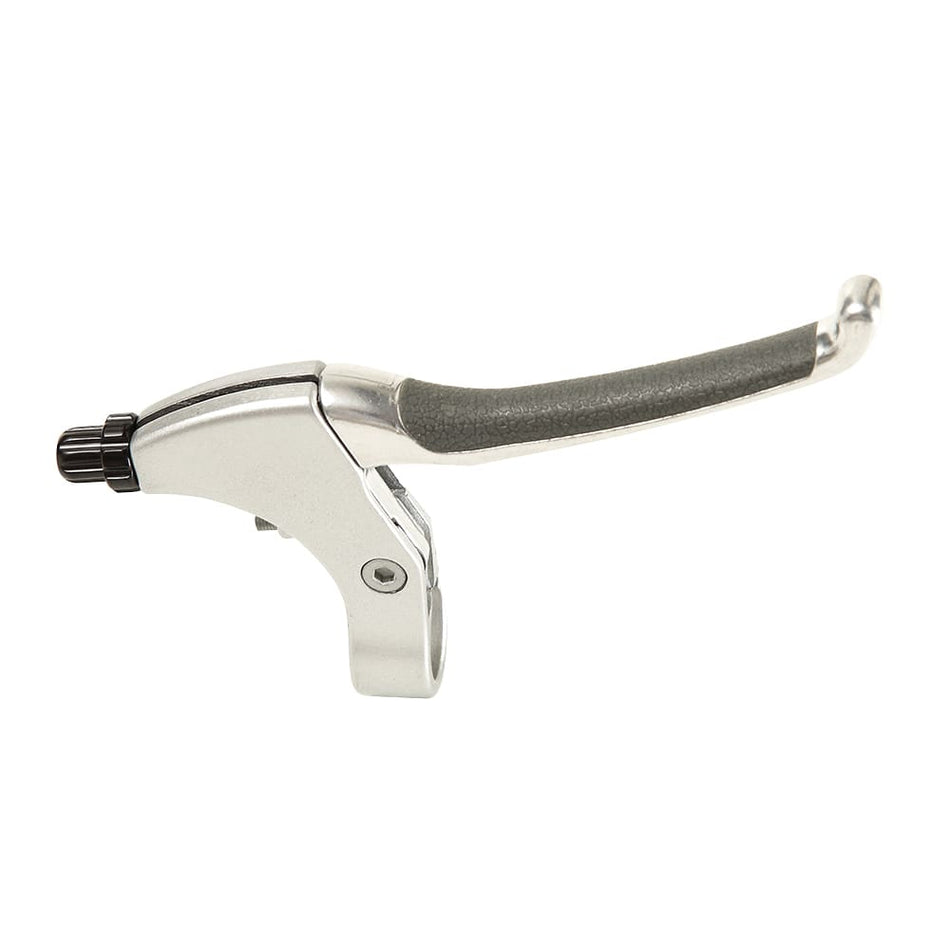4-Finger Brake Levers in Aluminum - Silver Non-Slip Insert (Pair)