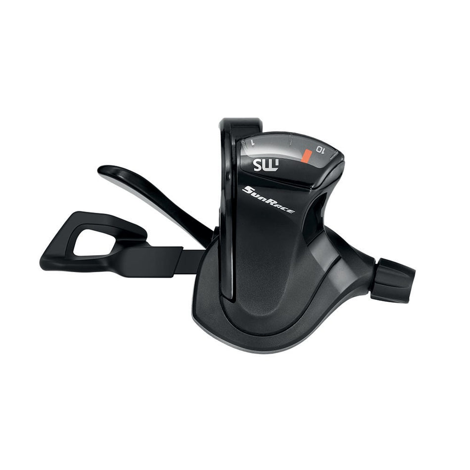 Schalthebel 2V links indexiert aus schwarzem Aluminium