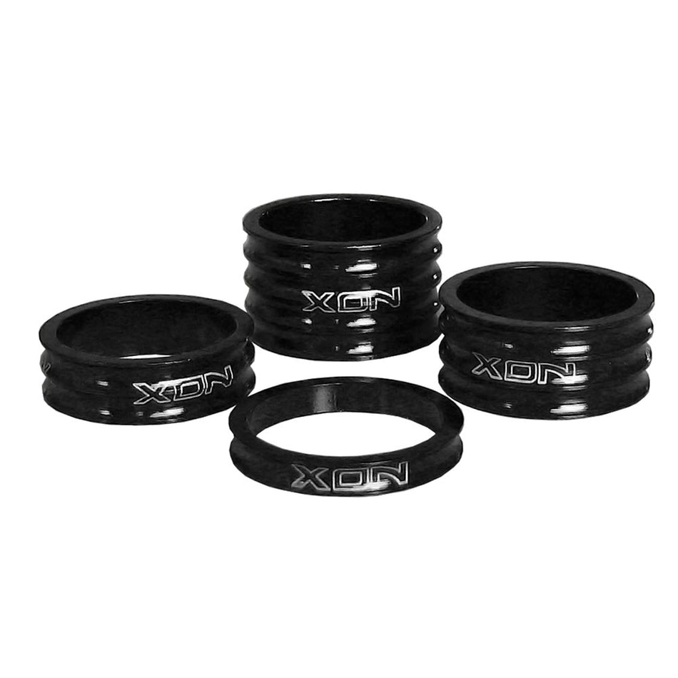 Spacers (KIT) 5/10/15/20mm for 28.6mm Handlebar Black Aluminum 4PCS