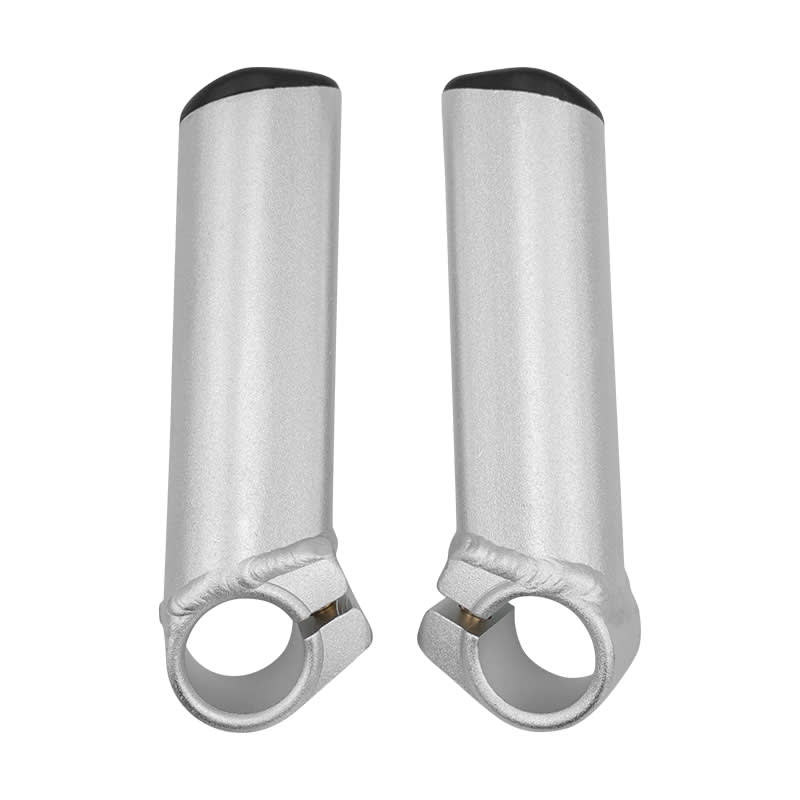 Straight Oval Section Extension in Silver Aluminum