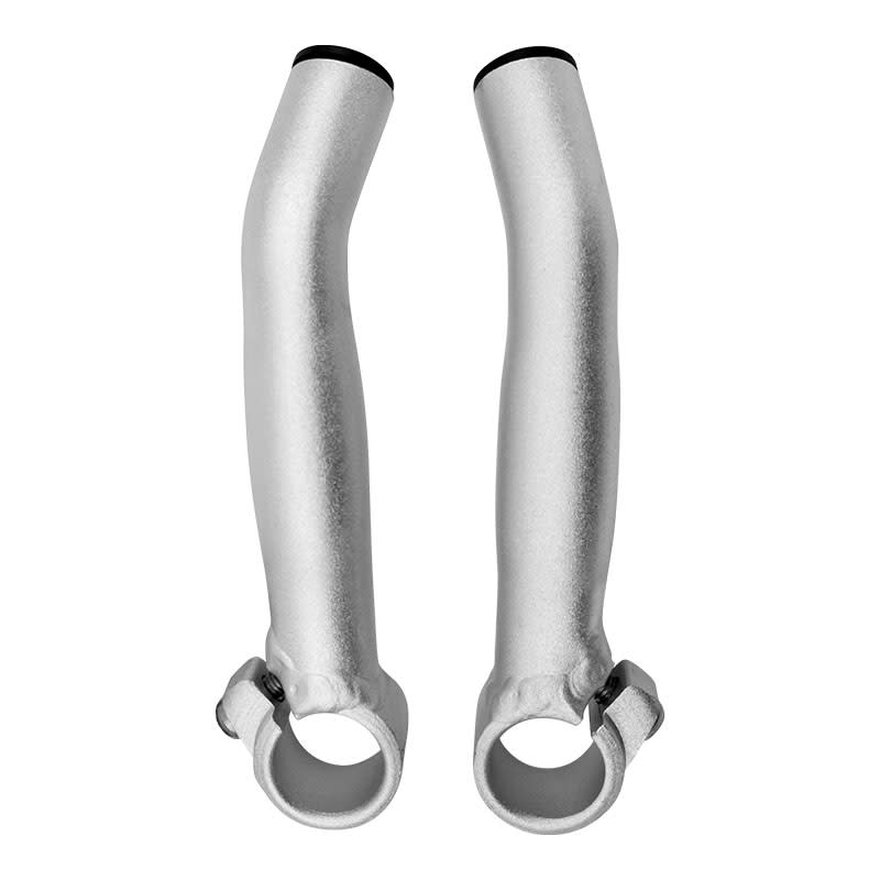 Handlebar Extensions in Silver Aluminum (Pair)