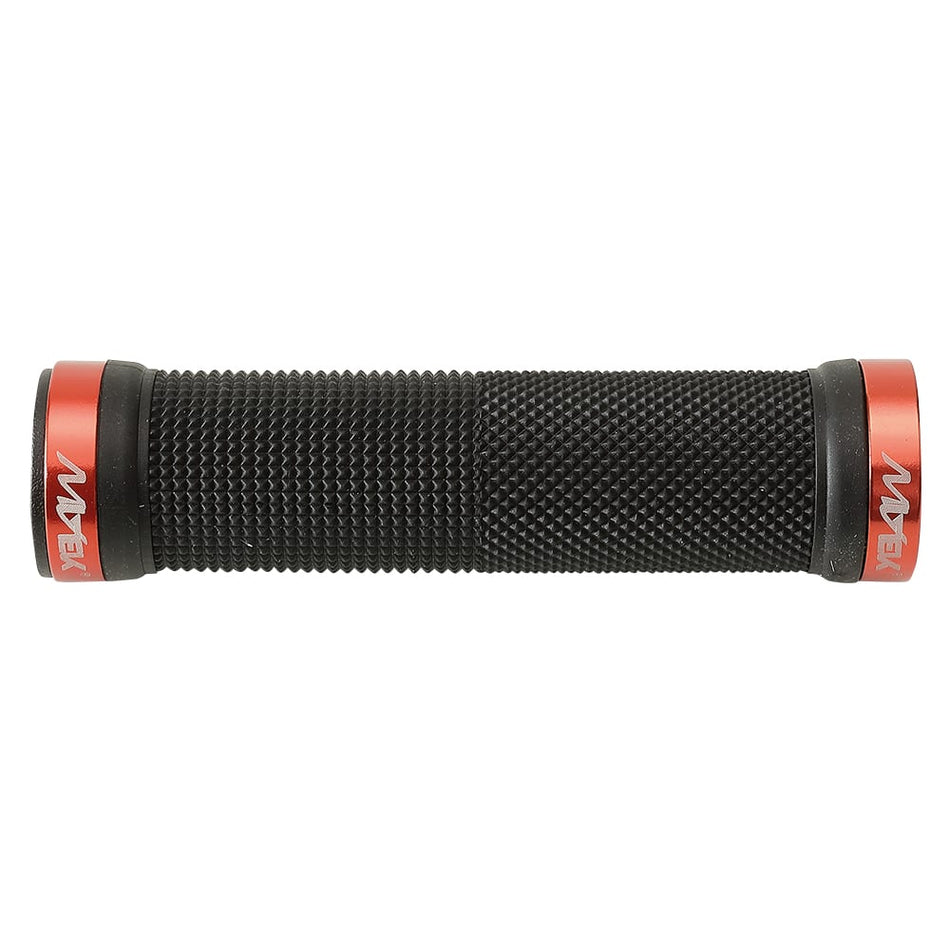 MTB LOCKRING Rubber Grip with Double Lock Red/Black
