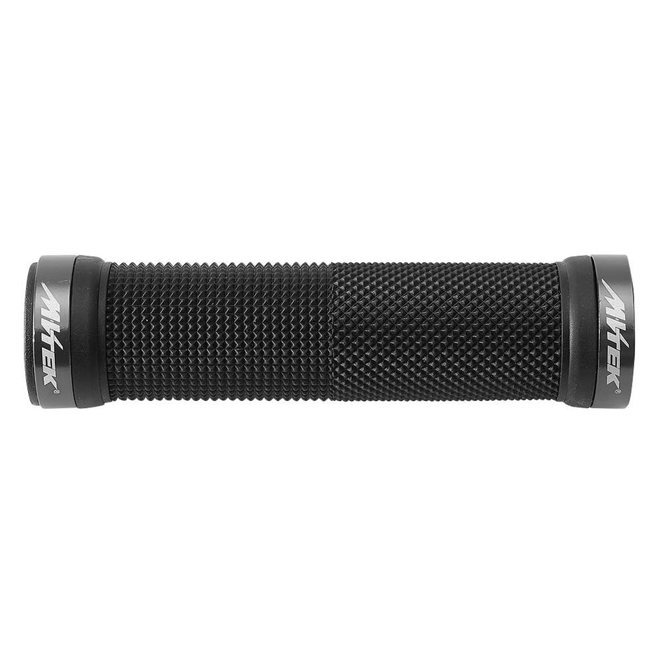 MTB LOCKRING Rubber Grip with Double Lock Black
