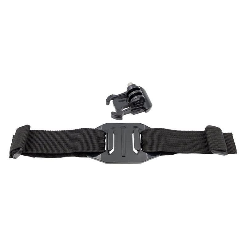 Helmet Mount for GoPro HERO with Adjustable Elastic Strap Black