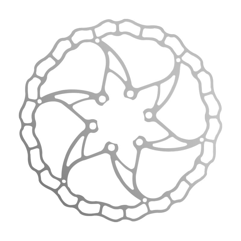 AI-2-SUPERLIGHT Brake Disc 160mm x 73g Silver - 6-Bolt Mount