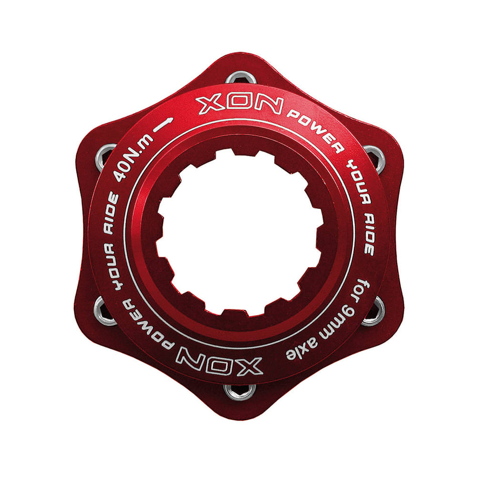 Adapter Bremsscheibe für Achse: 9mm x Gewicht: 29,6g Center Lock Rot