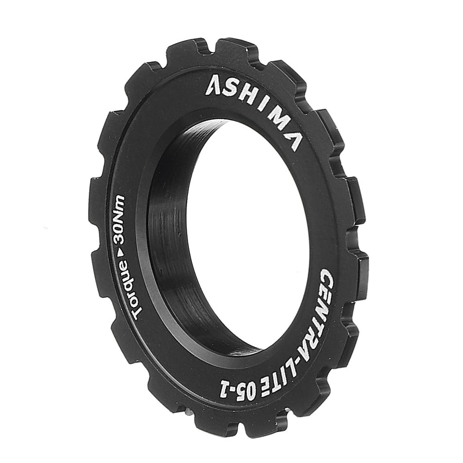 Lightweight Threaded Center Lock Ring in Black Aluminum