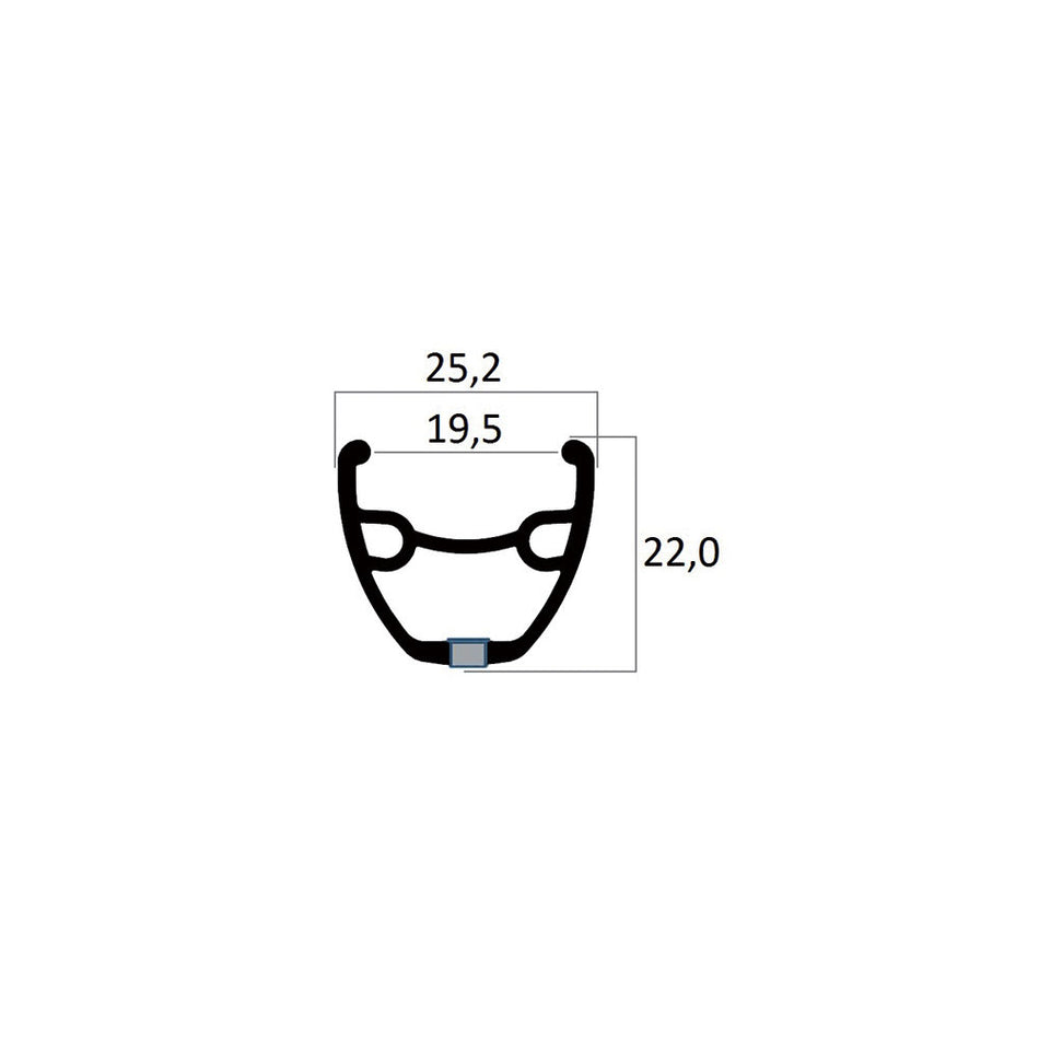29" Aluminum Rim for Disc Brakes - 36 Holes Double Wall