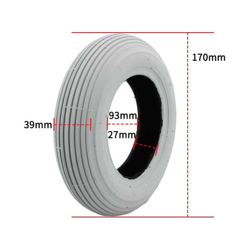 Reifen 7x1,3/4 ROLLSTUHL H-406 Tube Type Grau Basic