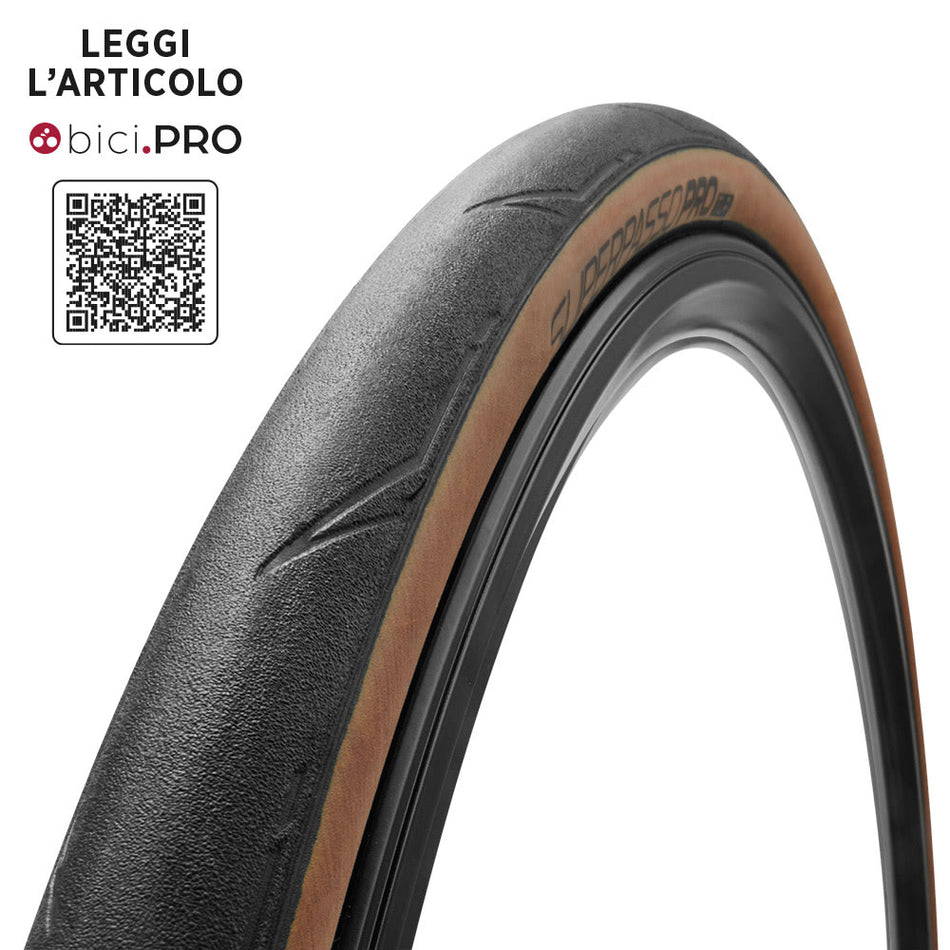 Tire 700x32 SUPERPASSO PRO 120TPI TLR Folding Black/Sidewall