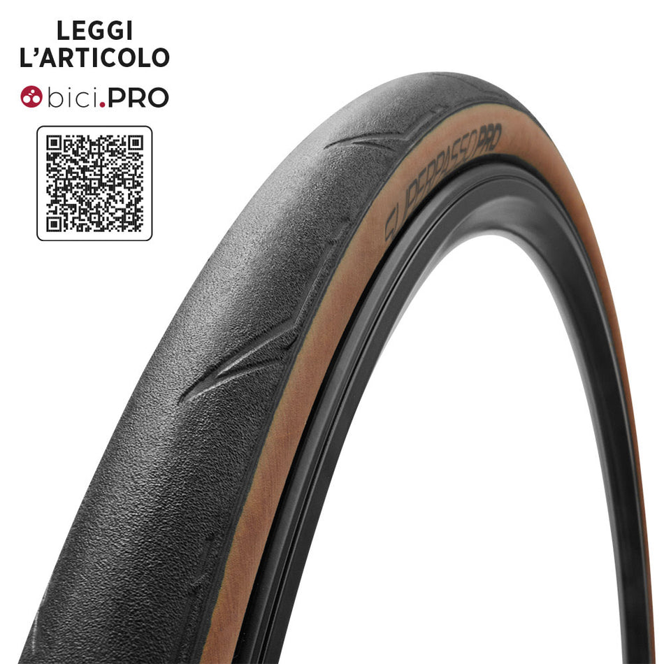 Tire 700x32 SUPERPASSO PRO 120TPI Tube Type Folding Black/Sidewall