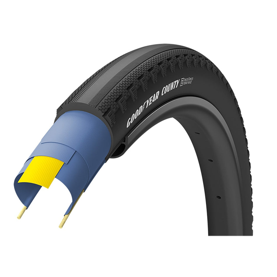 650x50 COUNTY Tubeless Complete Tire Black