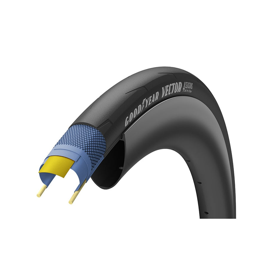 700x25 VECTOR 4 Seasons Tube Type Foldable Black