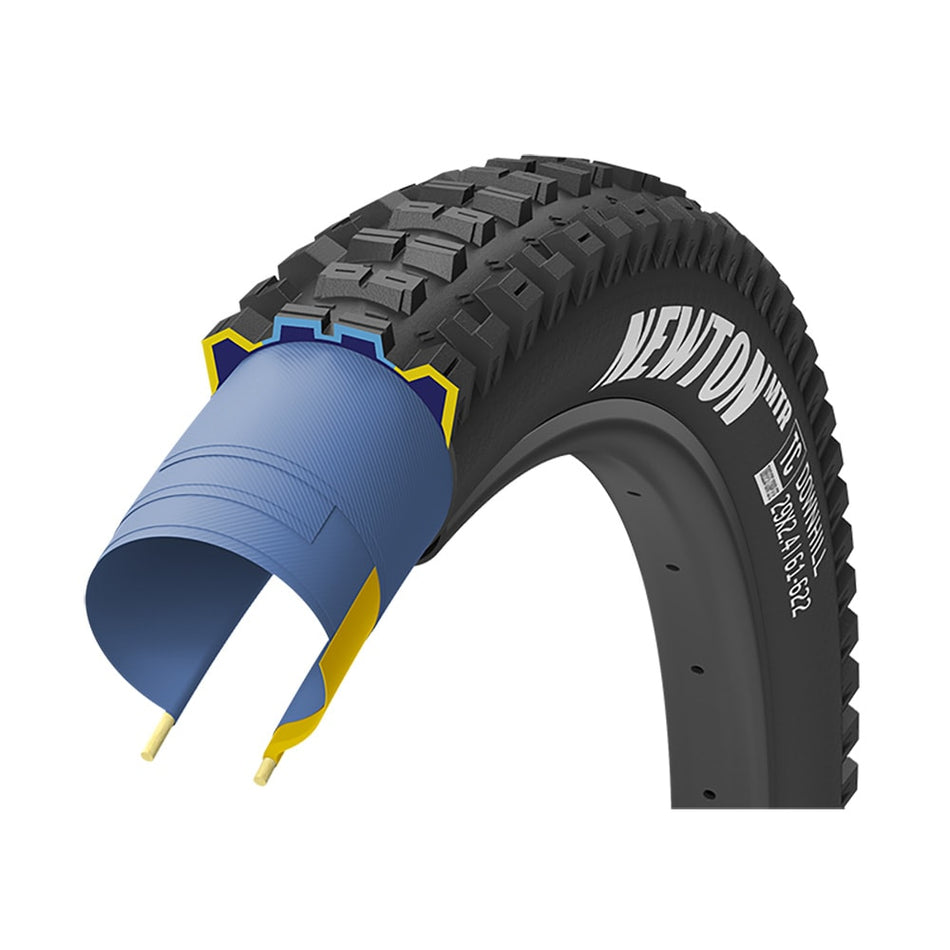 Reifen 27,5x2,6 NEWTON MTR Tubeless Complete Downhill Hinterrad Schwarz
