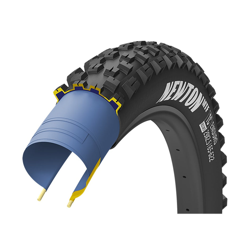 Reifen 27,5x2,5 NEWTON MTF Tubeless Complete Enduro Hinterrad Schwarz