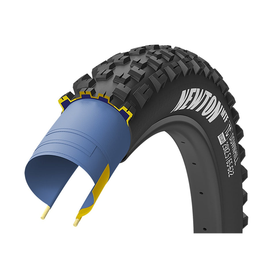 Reifen 27,5x2,5 NEWTON MTF Tubeless Complete Downhill Vorderrad Schwarz