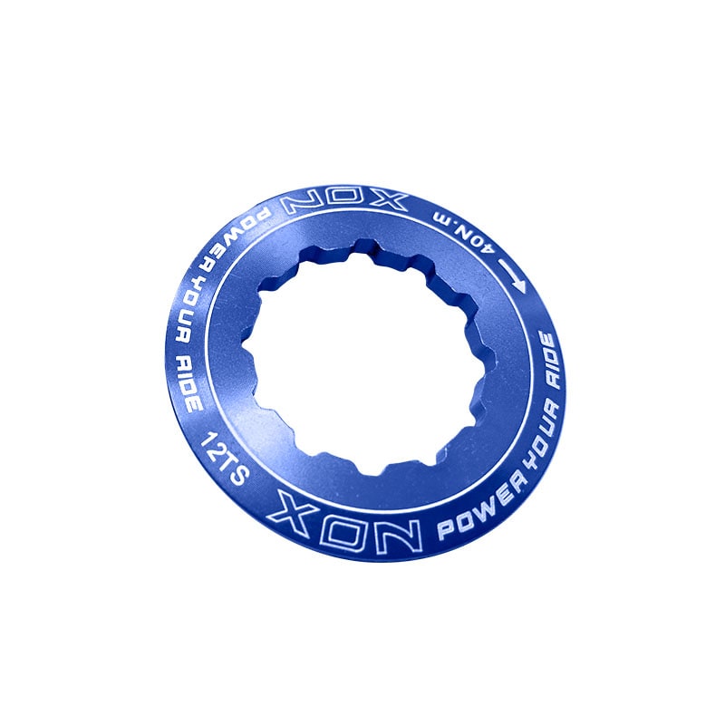 Verschlussring für 12-Zahn-Kassette aus CNC-bearbeitetem Aluminium Blau