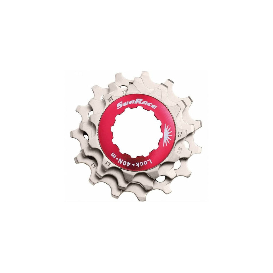 Lockring Rot+Ritzel 12V aus Aluminium Silber - Freilaufkörper SHIMANO HG