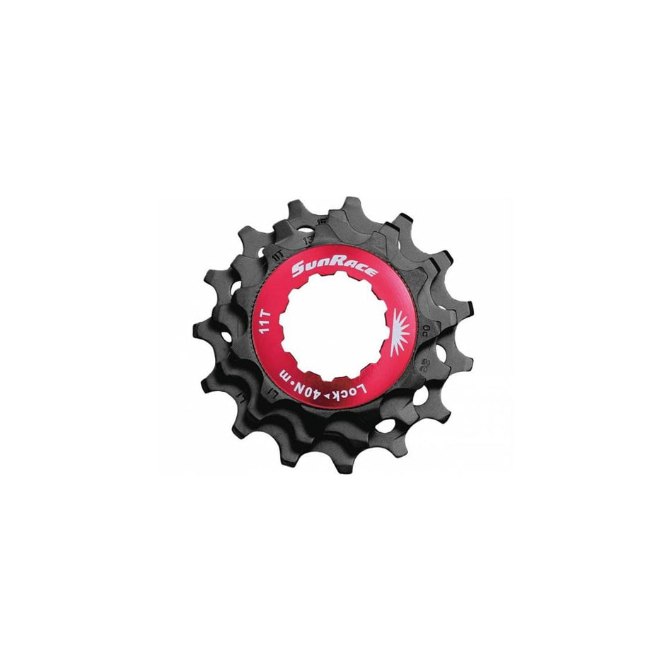 Lockring Rot+Ritzel (KIT) 11V aus Aluminium Schwarz - Freilaufkörper SHIMANO