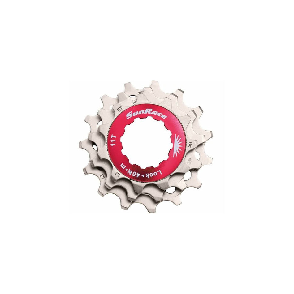 Lockring Rot+Ritzel 11V aus Aluminium Silber - Freilaufkörper SHIMANO