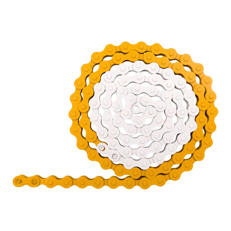 Kette 1V 112 Glieder Weiß/Orange FIXED Ersatzglieder (1 Satz)