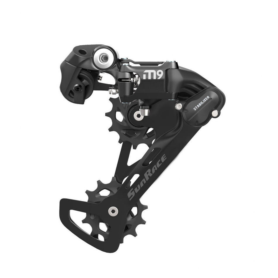 MTB Schaltwerk 9V Lange Käfig aus Aluminium 51 Zähne Schwarz