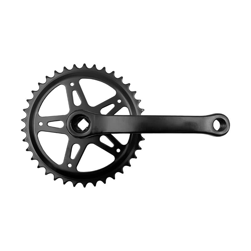 Folding Bike Crankset 1-Speed 38 Teeth x Crank Arm: 152mm Black/Silver