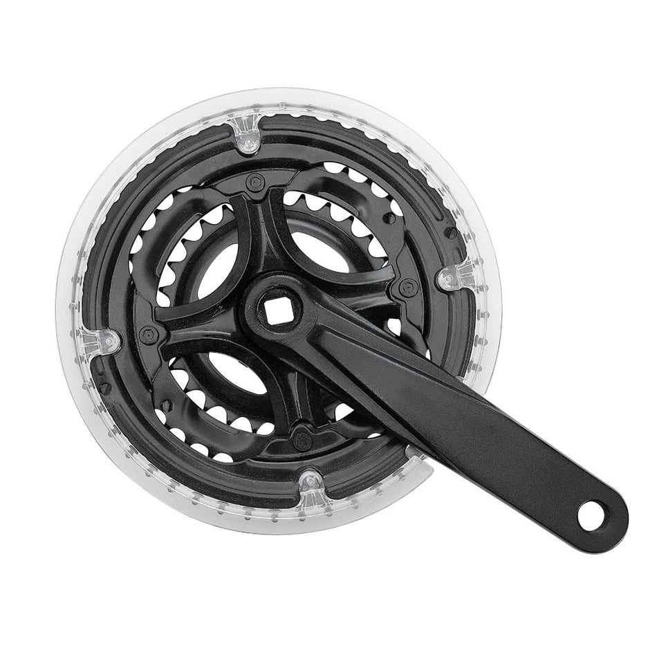 CITY Crankset 3x6/7-Speed 28/38/48 Teeth x Crank Arm: 170mm Black