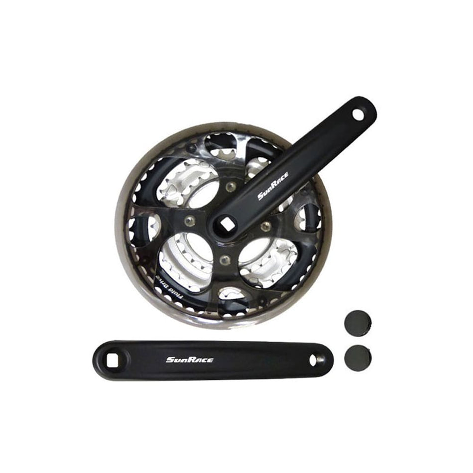 CITY Crankset 3x7/8-Speed 28/38/48 Teeth x 170mm Black + Chain Guard