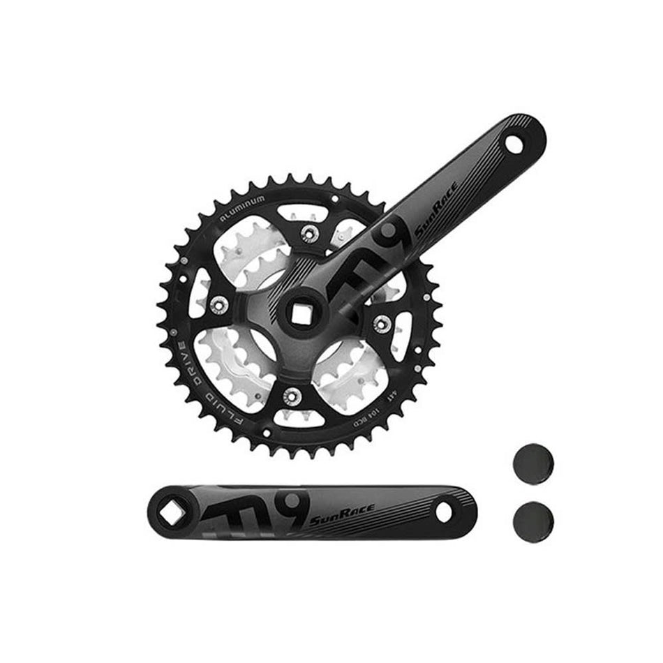 MTB Crankset 3x9-Speed 22/32/44 Teeth x 175mm Black/Silver