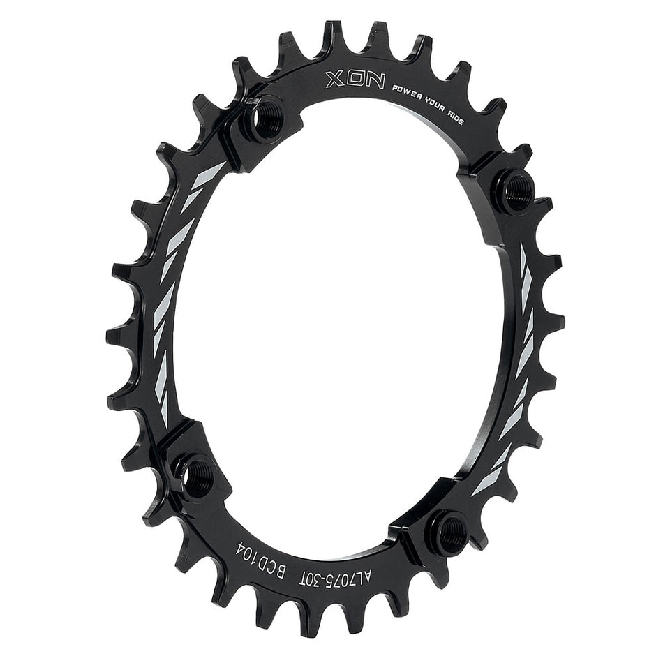 Einzelnes Kettenblatt 30 Zähne - BCD 104mm Schwarz