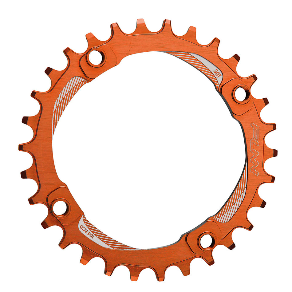 SOLO 104 Chainring 32 Teeth in 7075 CNC Aluminum Orange - BCD 104mm