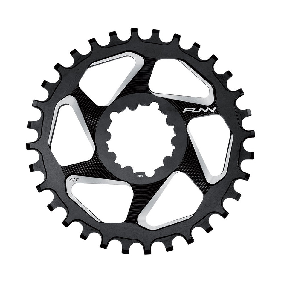 Right-Only Chainring 9/12V 30 Teeth in 7075 CNC Aluminum Black - 6mm Offset