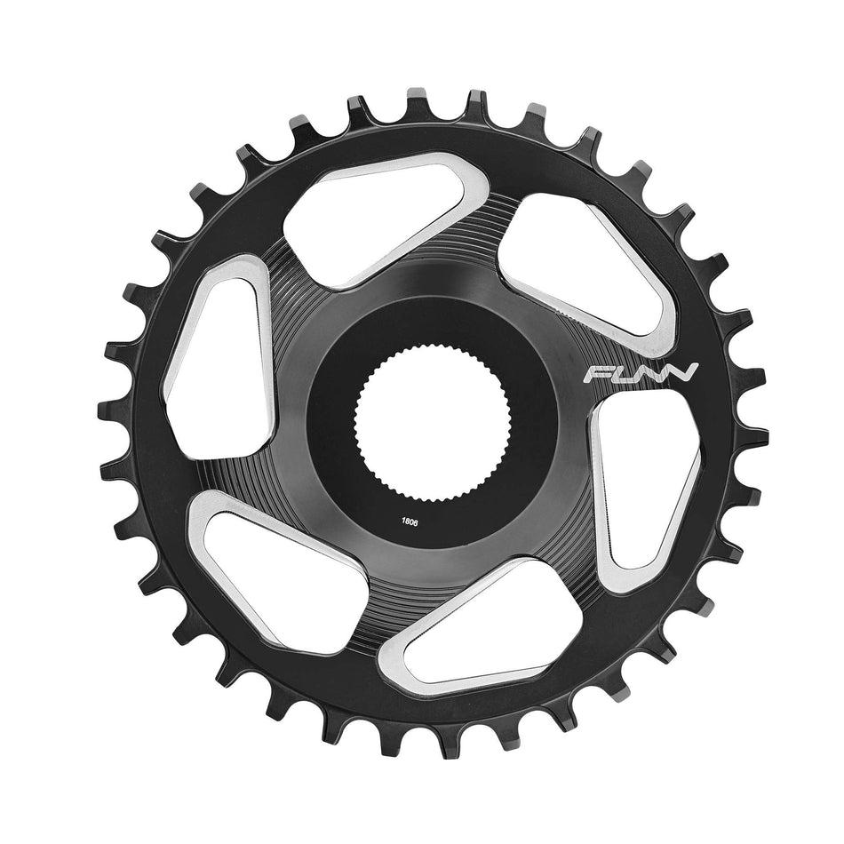 SOLO EX/E-BIKE Chainring 38 Teeth in 7075 Aluminum Black for SHIMANO