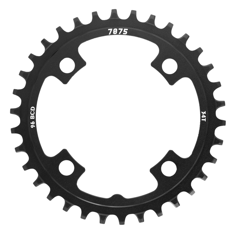 Einzelnes Kettenblatt 34 Zähne - BCD 96mm Schwarz für Kurbel (305850640)