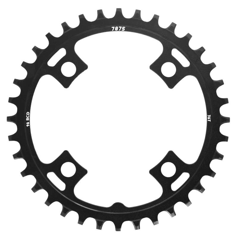 Einzelnes Kettenblatt 36 Zähne - BCD 96mm Schwarz für Kurbel (305850640)