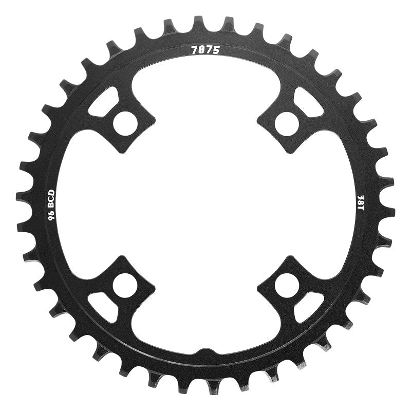 Einzelnes Kettenblatt 38 Zähne - BCD 96mm Schwarz für Kurbel (305850640)