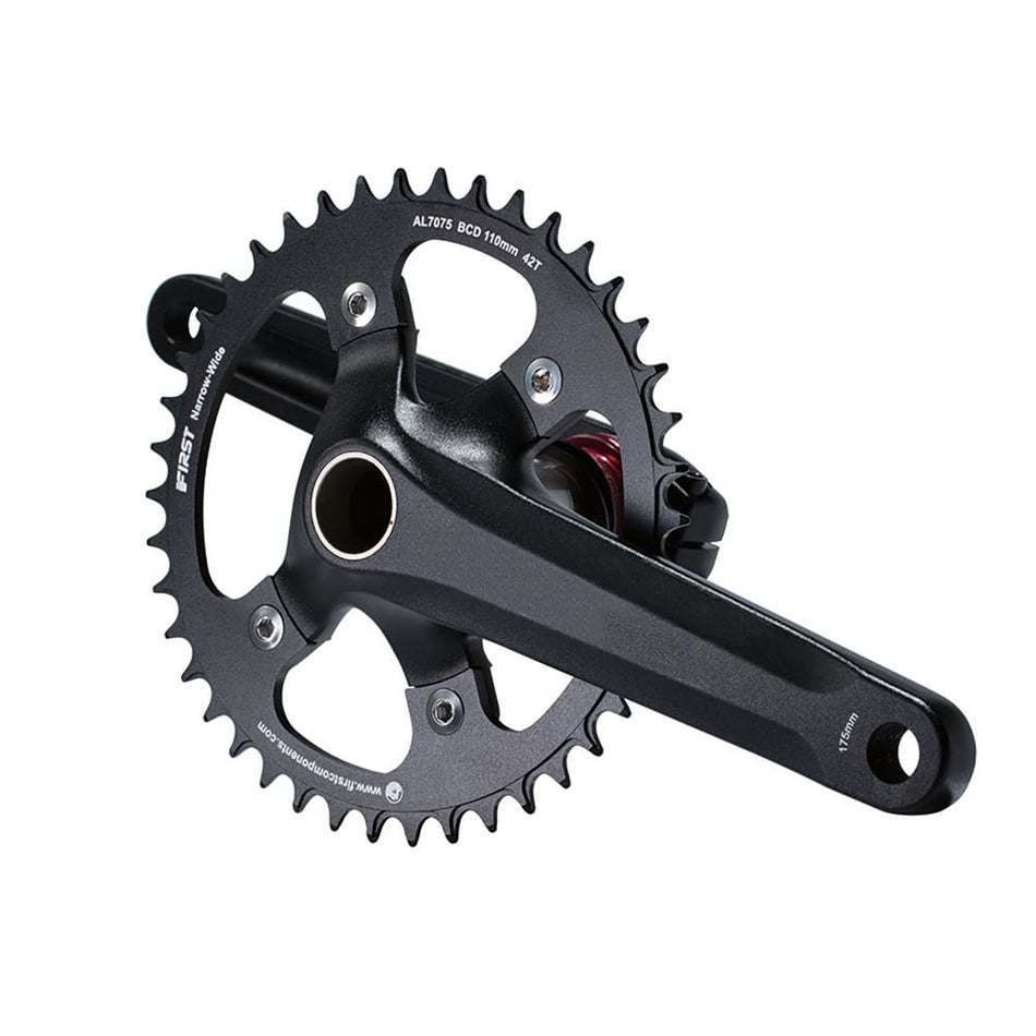 Kurbel GRAVEL 1V 40 Zähne x 172,5mm Schwarz - Integrierte Achse
