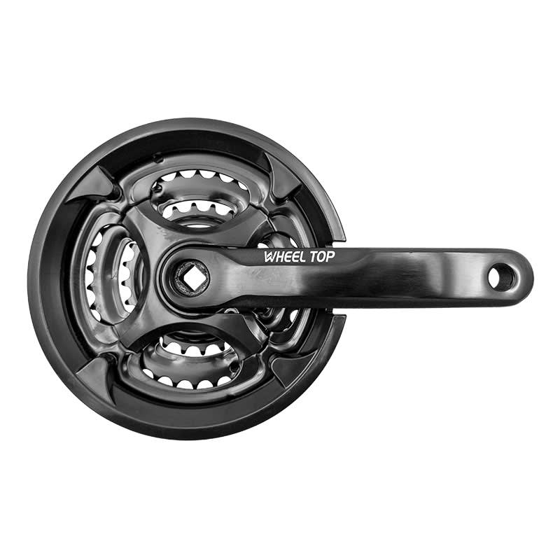 MTB 9-Speed 24/34/42-Tooth Crankset x Aluminum Crank Arm: 170mm Black