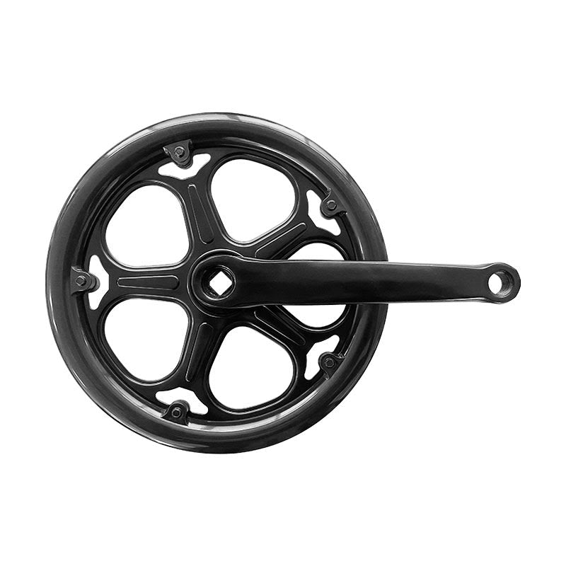 Folding Bike 1-Speed 52-Tooth Crankset x 152mm Black + Double Chain Guard