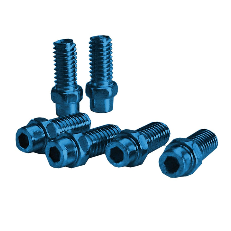 Pedalachsen (KIT) FREERIDER 4mm aus blauem Aluminium - 40 Stück