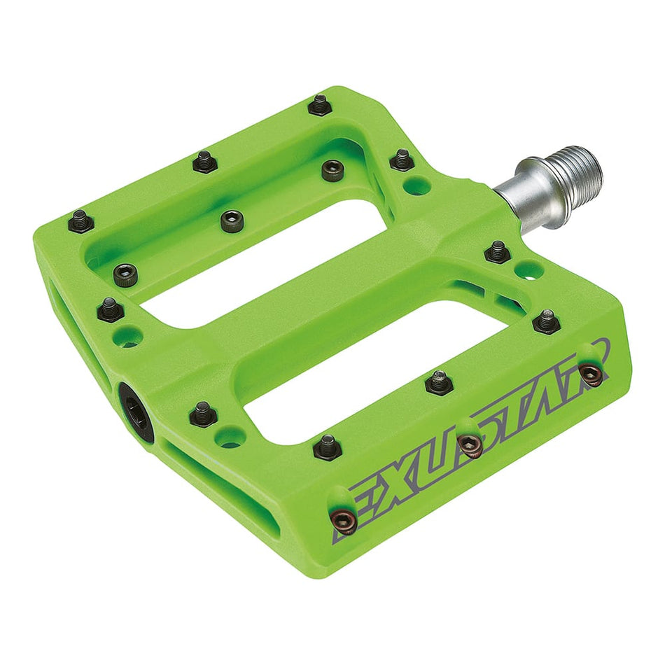 E-PB71 MTB-Pedale aus grünem Thermoplast - FLAT Befestigung 110x105mm