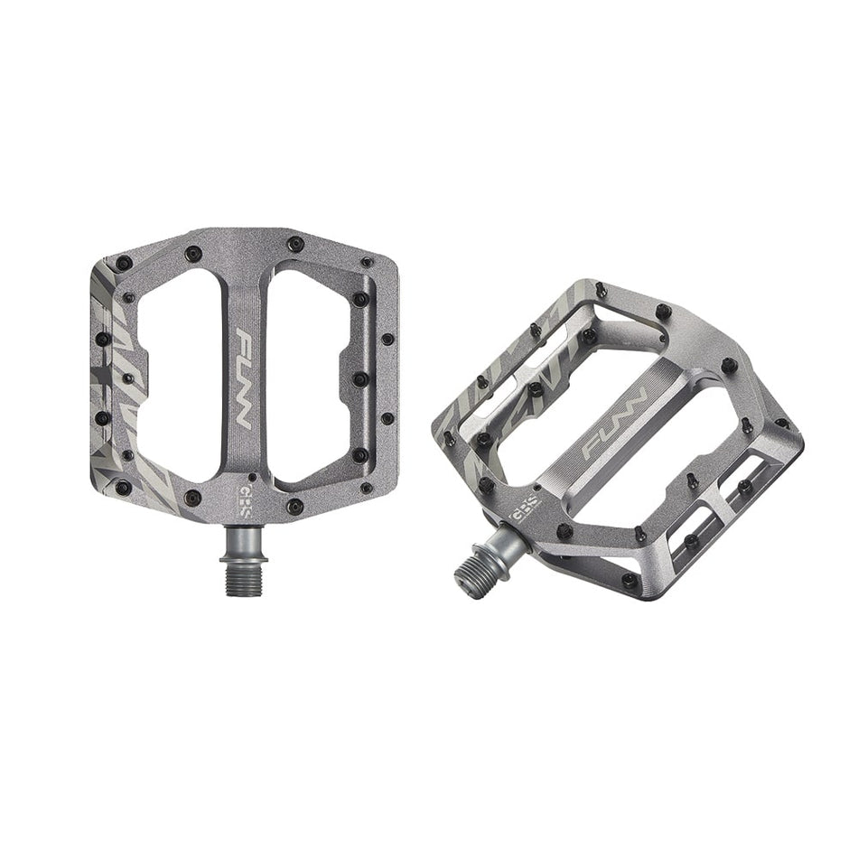 FUNNDAMENTAL Pedals in Gray Aluminum + GRS System 102x105x17mm