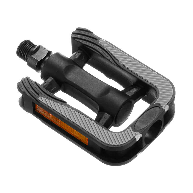 CITY BIKE Pedals in Black Nylon - Axle on Ball Bearings (Box) 105x70x24mm