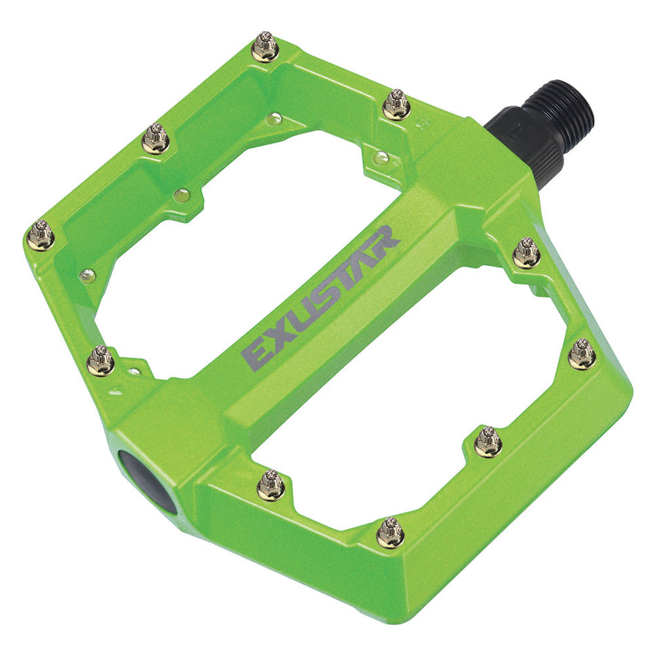 E-PB531 BMX/FREESTYLE Pedale aus grünem Aluminium - FLAT 105x108mm