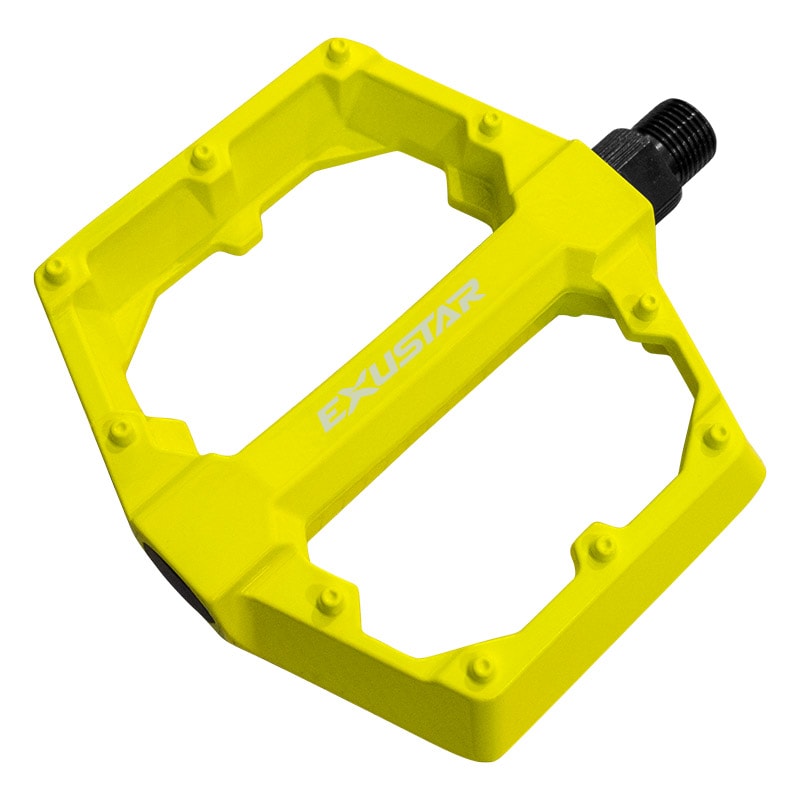 E-PB531 BMX/FREESTYLE Pedale aus gelbem Aluminium - FLAT 105x108mm